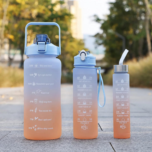 Motivational Water Bottle (3-piece set)