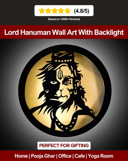 Bajrang Bali-Hanuman LED Wall Decor Light